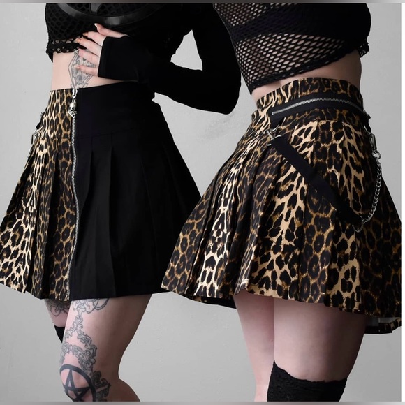 Killstar - Savage Mini Skirt - Leopard Print (Medium) NWOT - Picture 2 of 13